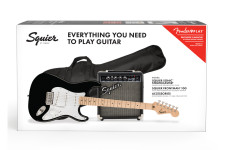 Fender Squier Sonic Strato Pack, Maple Fing, BK, Gig Bag, 10W