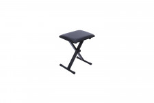 THT021 sgabello ad X in metallo con cuscino imbottito